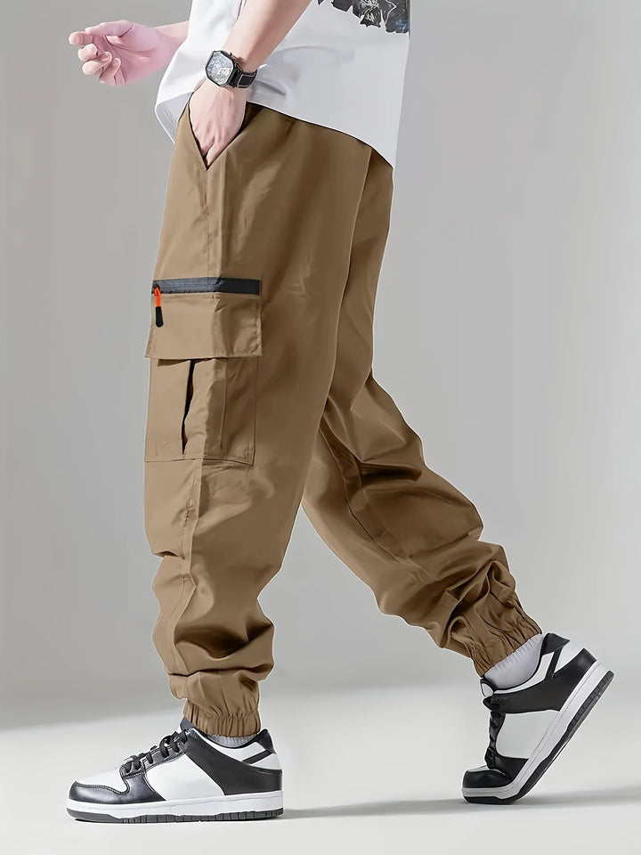 Men's Cargo Pants with Elastic Waistband Lisslune