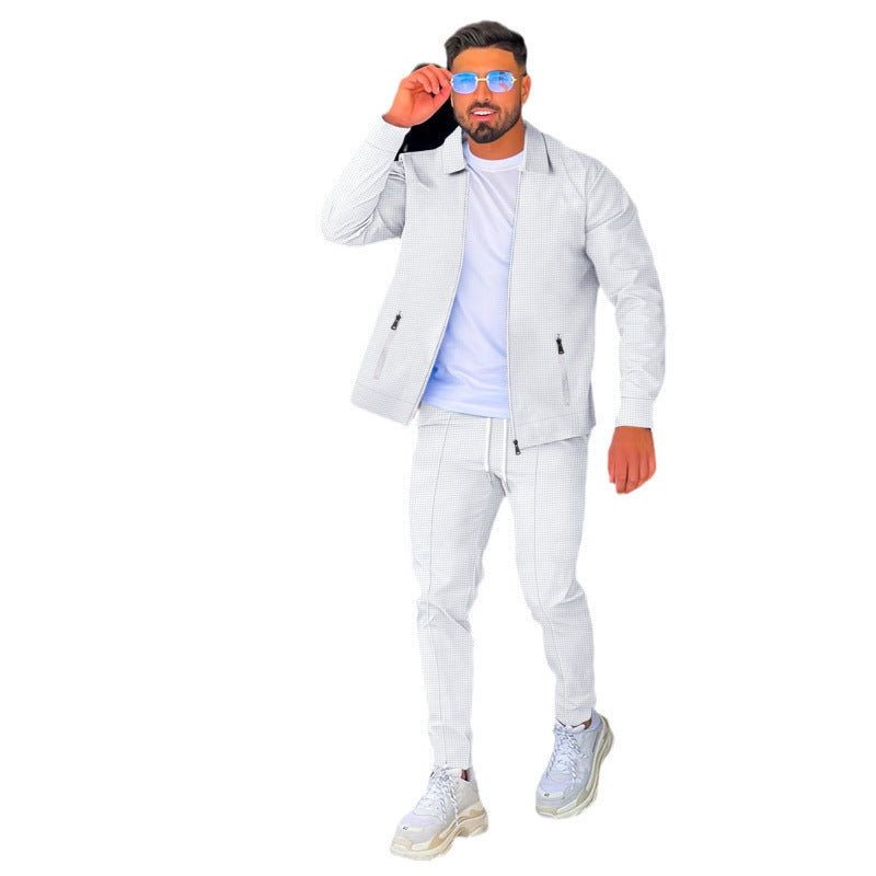 Men's sporty leisure set with structured top and comfortable joggers Lisslune