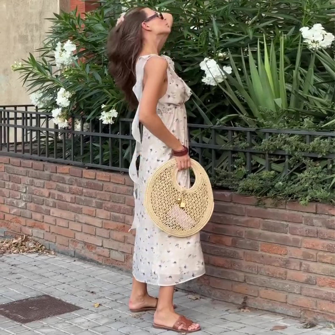Women's Summer Maxi Dress with Floral Pattern Lisslune