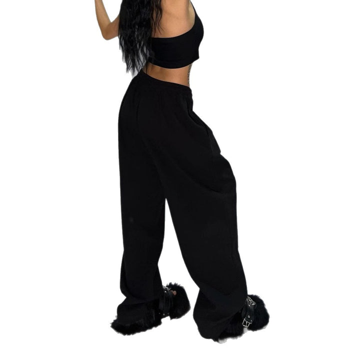 Women's comfortable leisure pants with elastic waistband and wide fit Lisslune