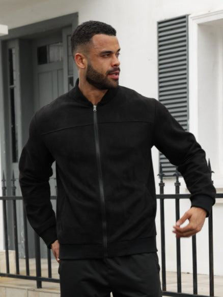 Men's casual sweat jacket in sporty design with practical pockets Lisslune