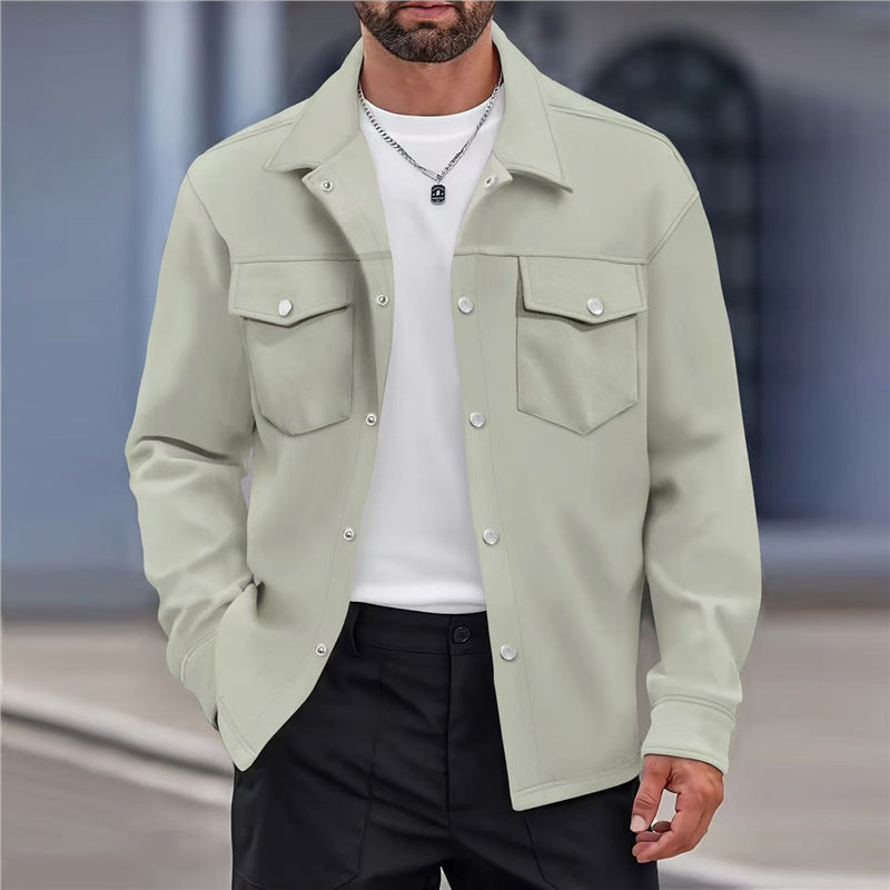 Men's versatile leisure jacket with modern pockets and button details Lisslune