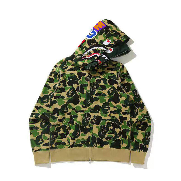 Men's hoodie with a unique camouflage design and a striking zipper Lisslune