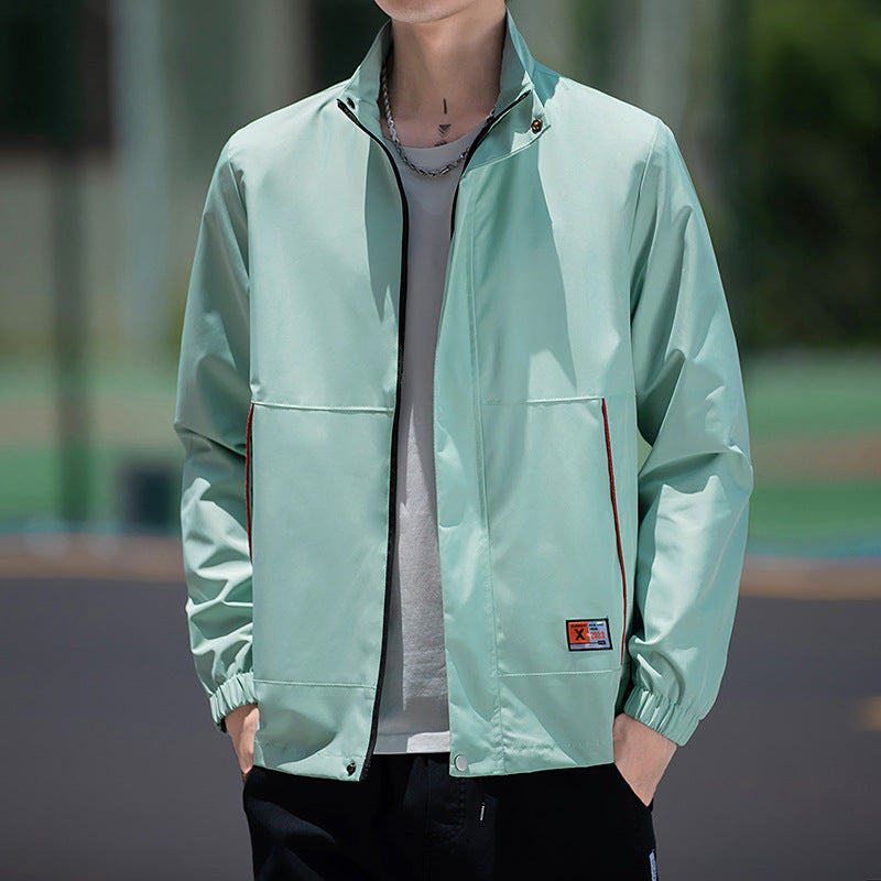 Men's Water-Repellent Sports Jacket with Elastic Cuffs and High Collar Lisslune