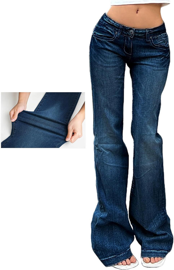 Women's Bootcut Jeans with Flexible Fit and High Waist Lisslune