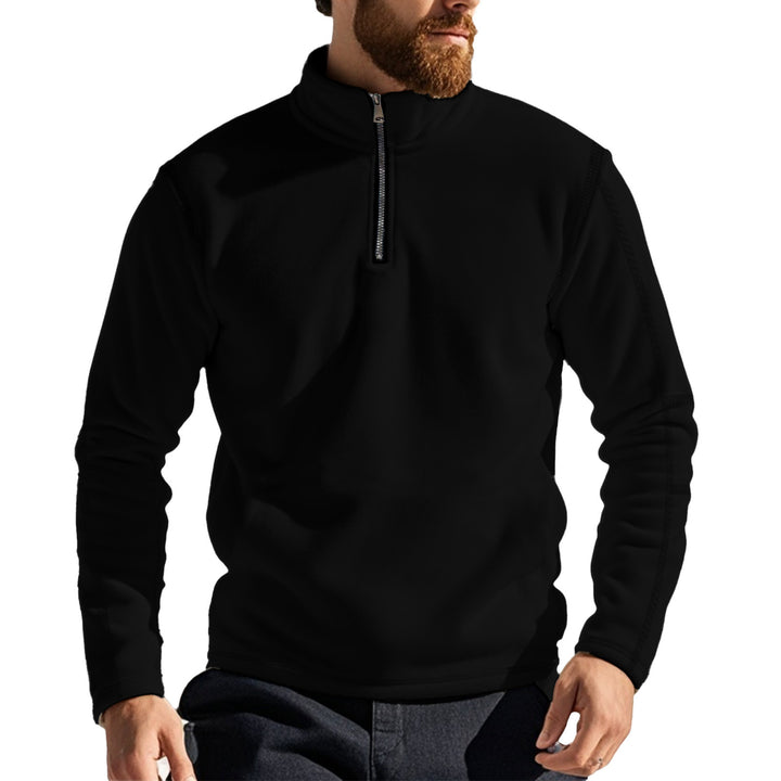 Men's Fleece Pullover with Stand-up Collar Lisslune