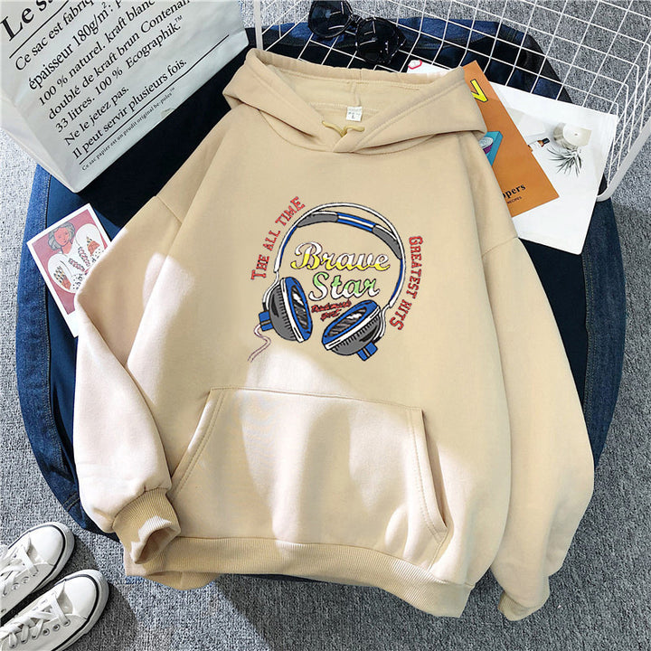 Women's hoodie with striking music design Lisslune