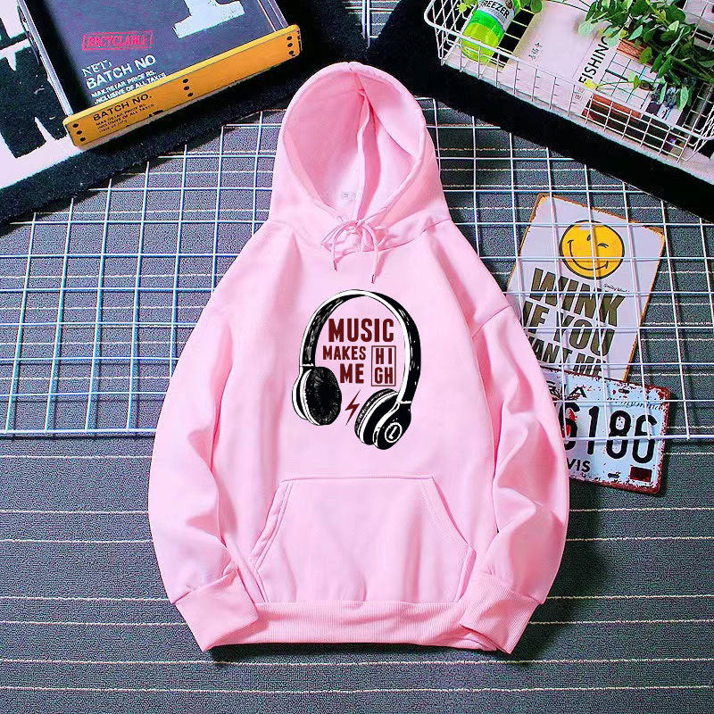 Women's hoodie with creative music design Lisslune