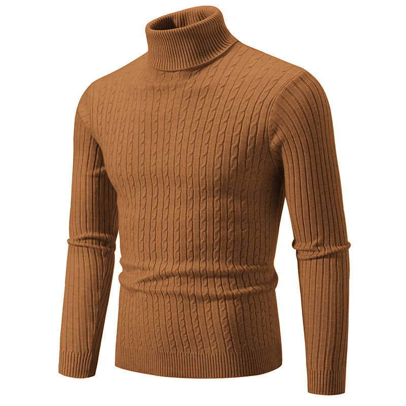 Men's turtleneck sweater with textured knit pattern Lisslune