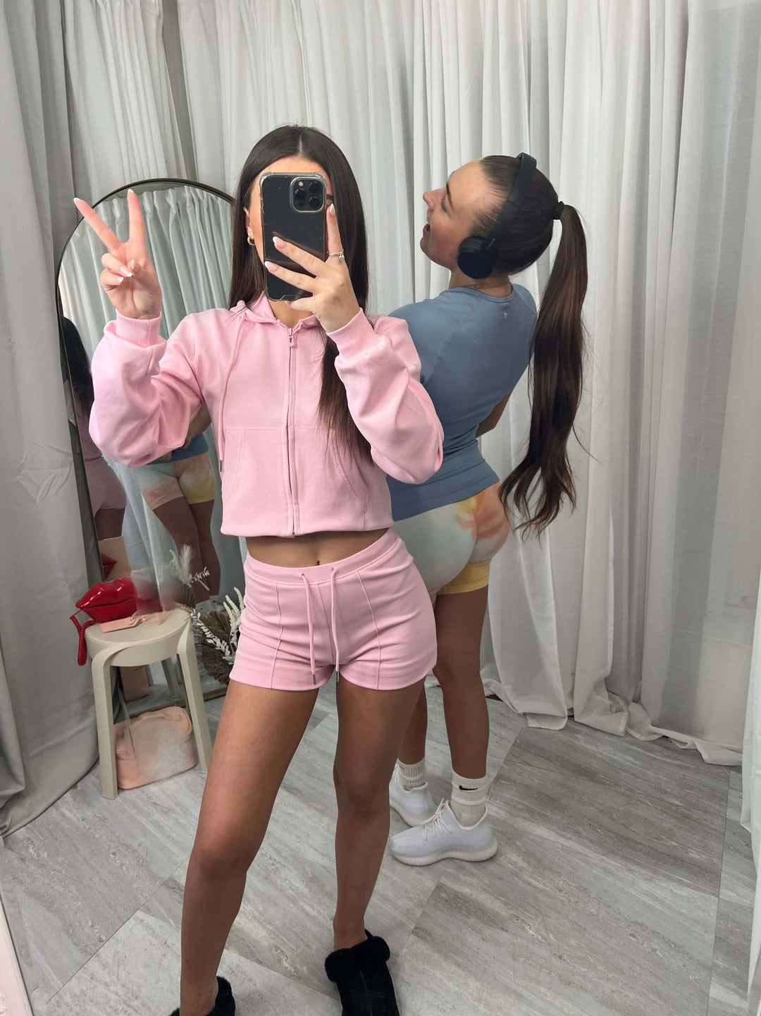 Women's sporty crop top and shorts set Lisslune