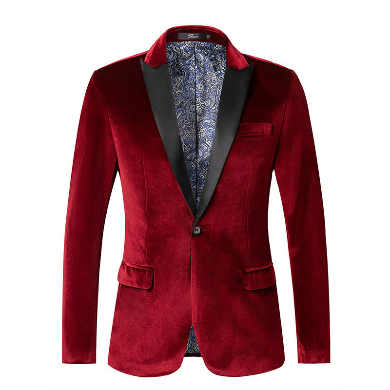 Men's elegant velvet blazer with luxurious details Lisslune