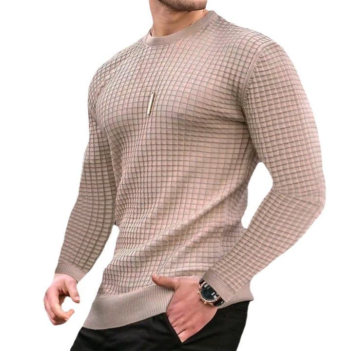 Men's long sleeve shirt with textured design Lisslune