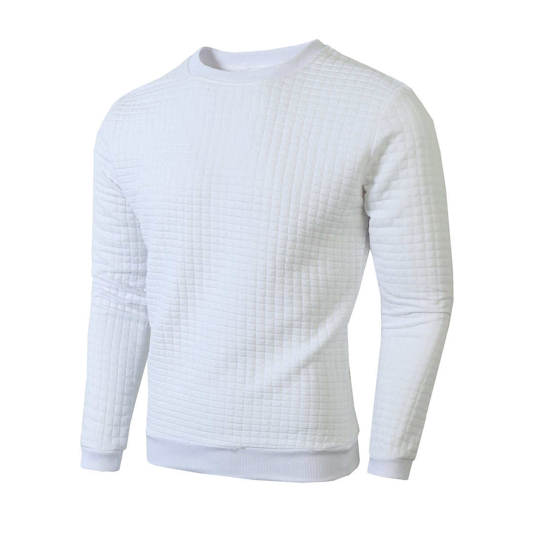 Men's sweater with textured design and round neckline Lisslune