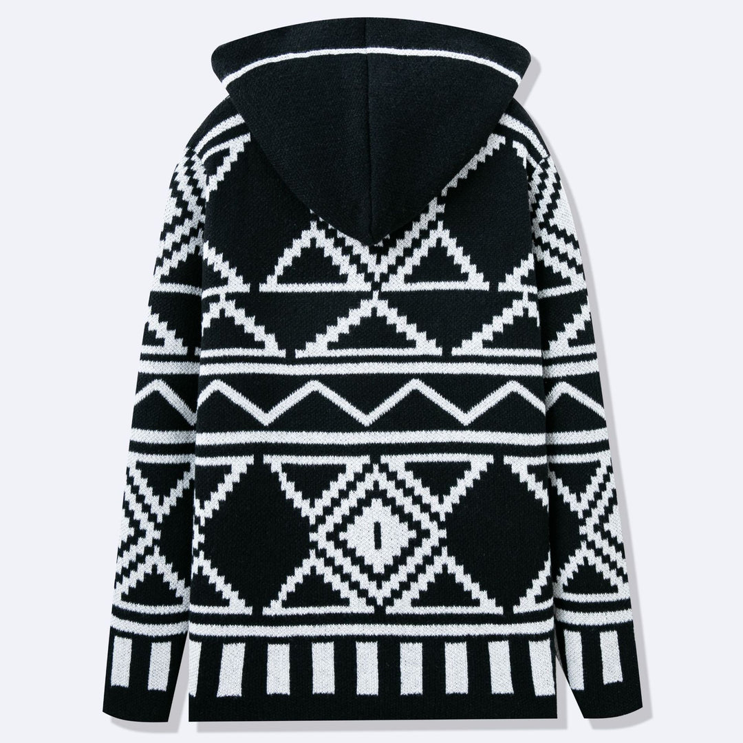 Men's cardigan with creative pattern and open front Lisslune