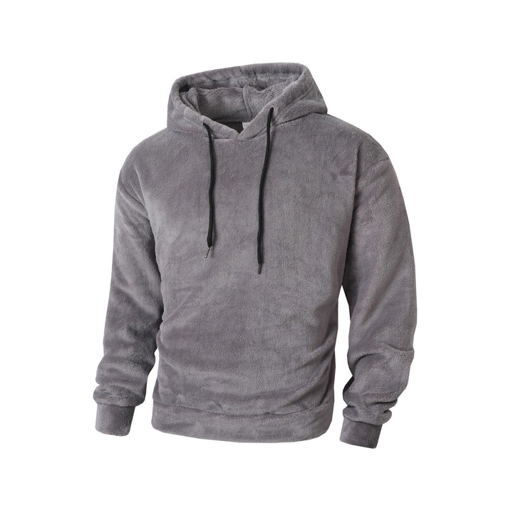 Men's cozy fleece hoodie with sporty cut and adjustable drawstring Lisslune