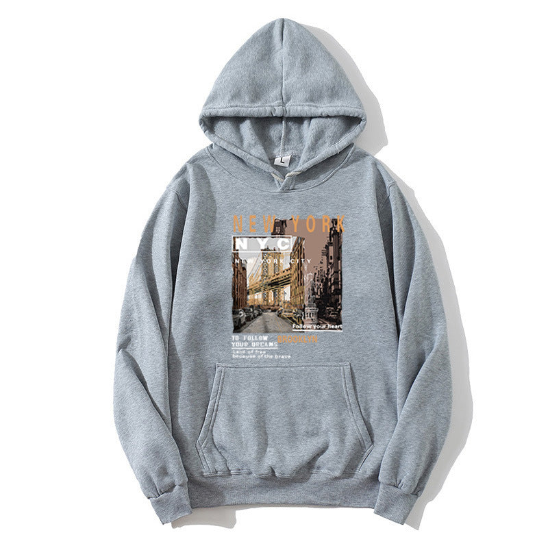 Women's hoodie with stylish New York print Lisslune