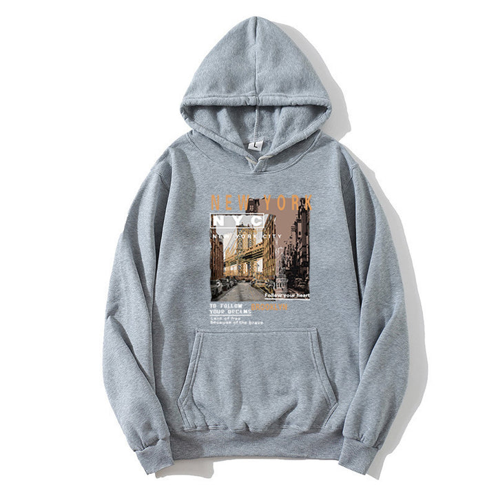 Women's hoodie with stylish New York print Lisslune