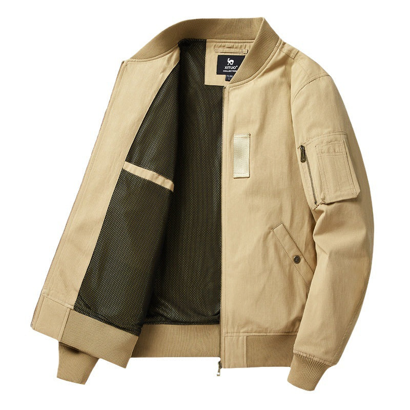 Men's Stylish Bomber Jacket with Practical Functional Pockets Lisslune