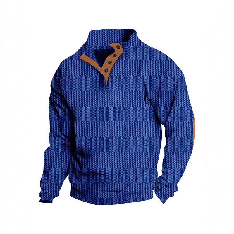 Men's stylish sweater with textured collar Lisslune