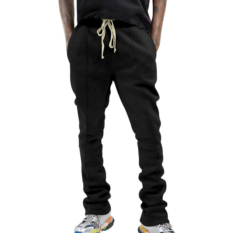 Men's Fashion Jogging Pants with High Waist and Contrast Stripes Lisslune