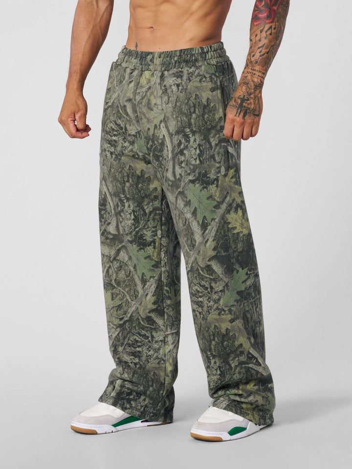 Men's cargo pants in a casual camouflage look with practical elastic waistband Lisslune