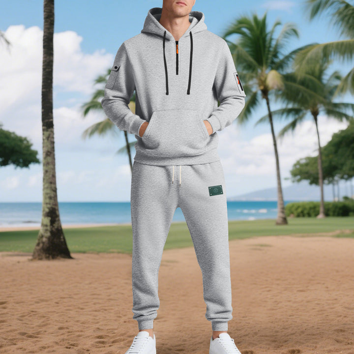 Men's sporty hoodie and tracksuit set with breathable properties and practical pockets Lisslune