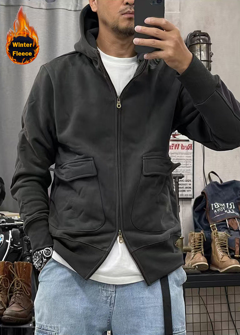 Men's warm fleece jacket with practical pockets and modern cut Lisslune