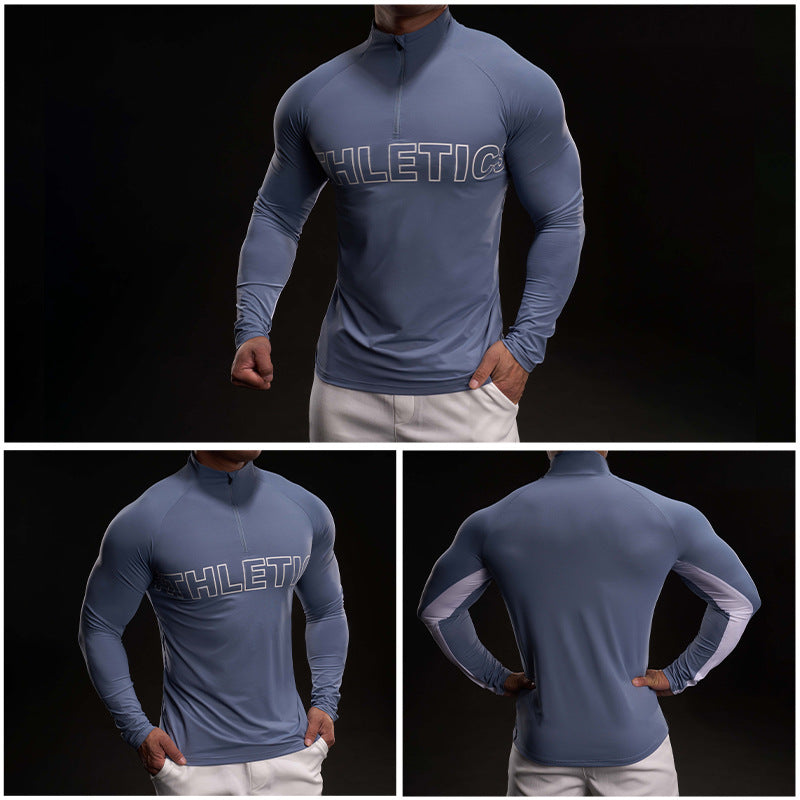 Men's Premium Long Sleeve Shirt with Zipper Lisslune