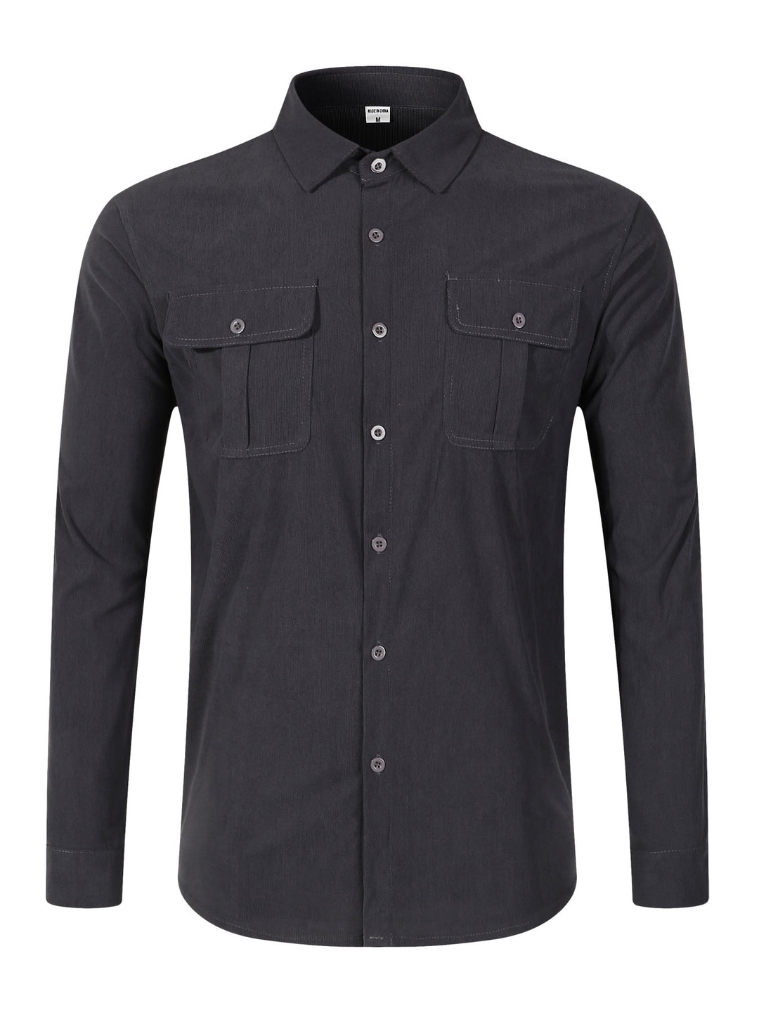 Men's long-sleeve shirt with practical chest pockets and durable fabric Lisslune