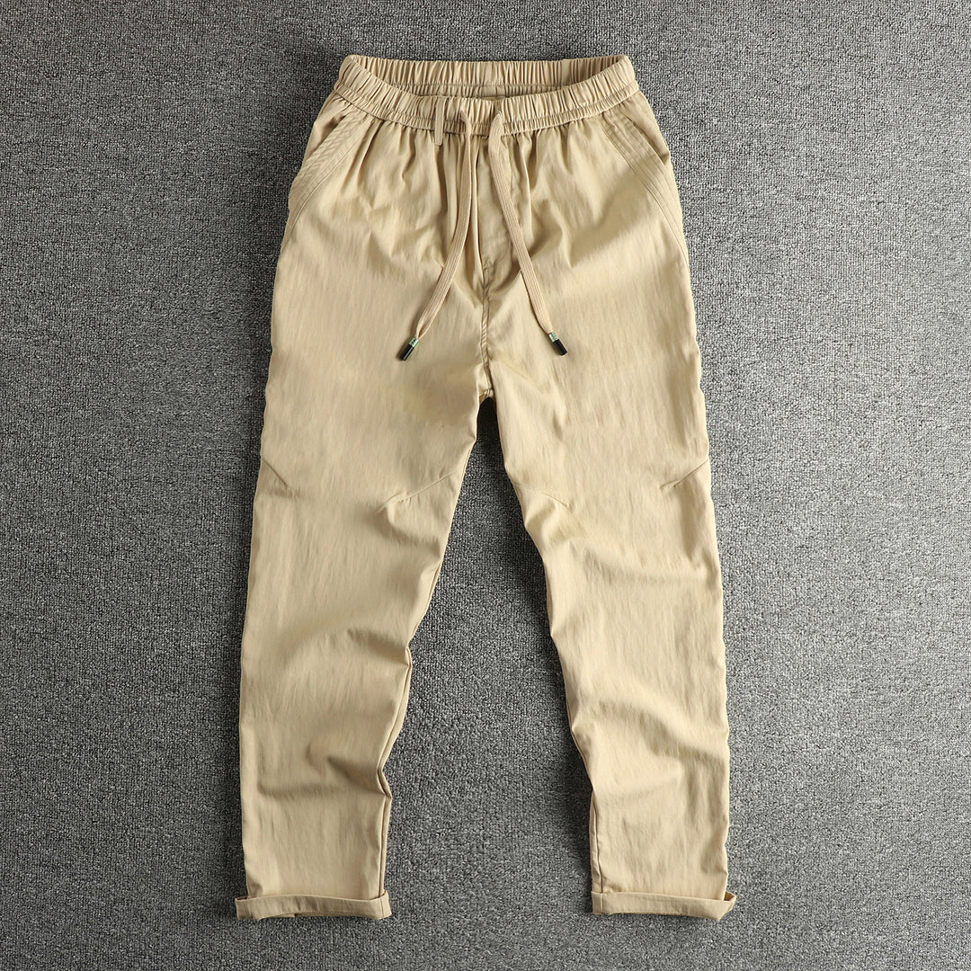 Men's sporty leisure pants with elastic waistband and practical drawstring Lisslune