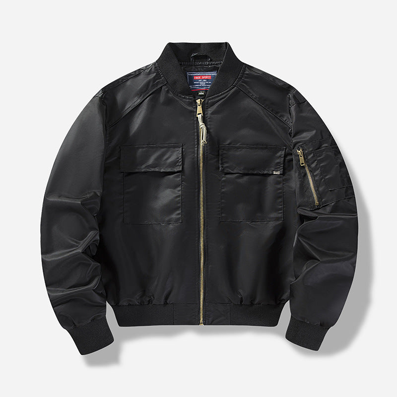 Men's utility bomber jacket with multiple pockets and modular design Lisslune