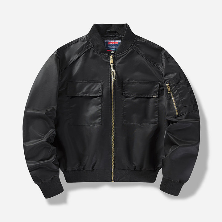 Men's utility bomber jacket with multiple pockets and modular design Lisslune