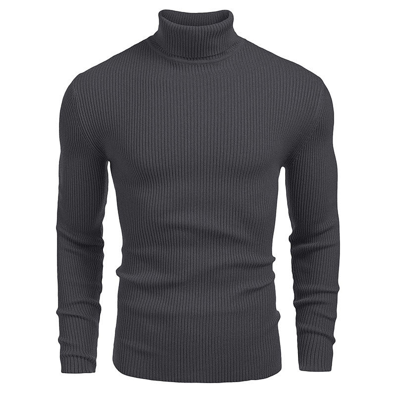 Men's turtleneck sweater made of fine rib knit Lisslune