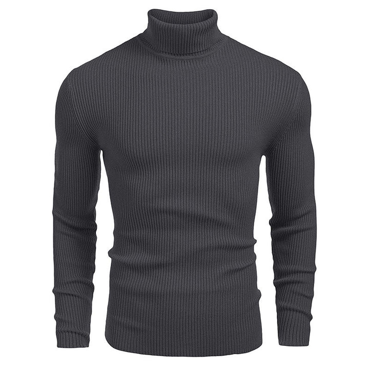 Men's turtleneck sweater made of fine rib knit Lisslune