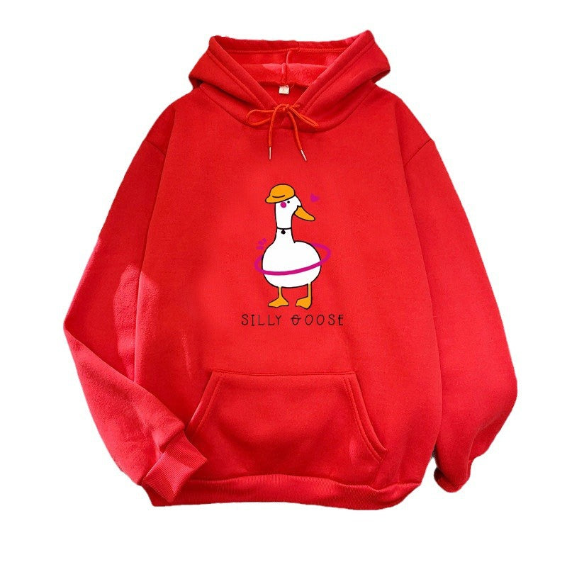 Women's hoodie with funny duck motif Lisslune