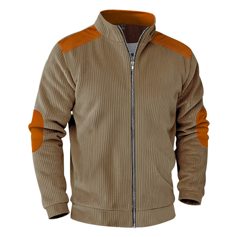 Men's sporty jacket with structured sleeves and stand-up collar Lisslune
