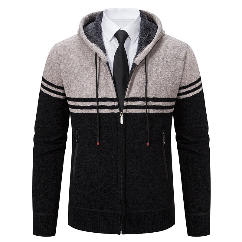 Men's fashionable hoodie with textured design Lisslune
