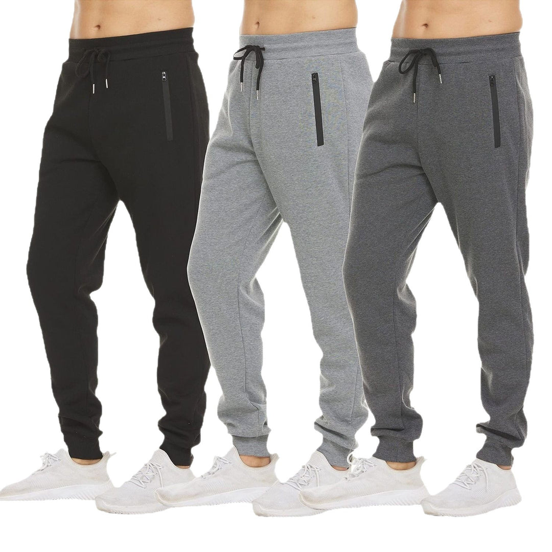 Men's Sporty Jogging Pants with Practical Pockets and Elastic Waistband Lisslune