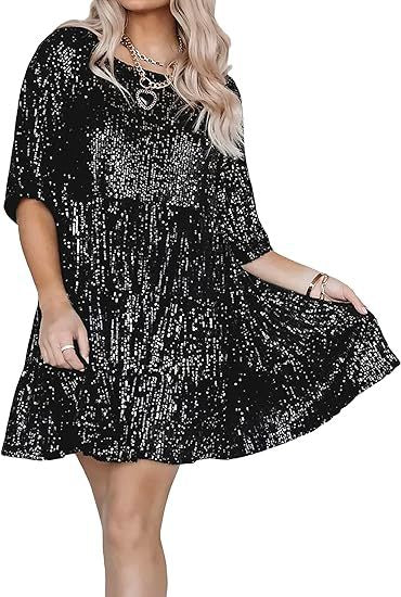 Women’s evening dress with sparkling sequins Lisslune