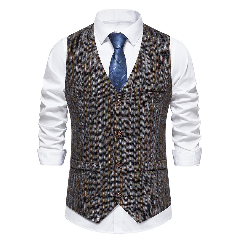 Men's Elegant Suit Vest with Fine Pattern Lisslune