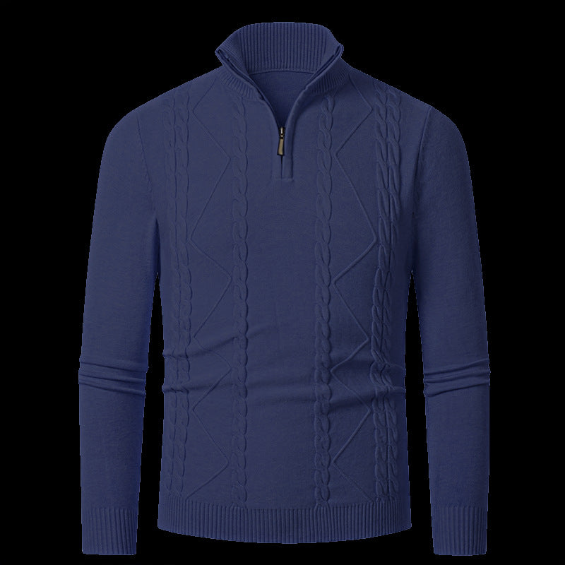 Men's knitted sweater with fashionable zipper Lisslune