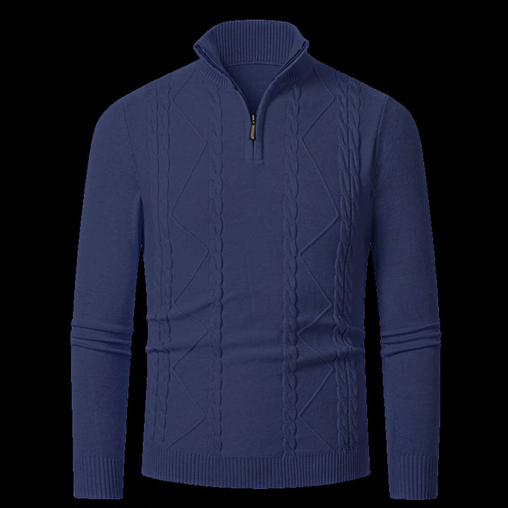 Men's knitted sweater with fashionable zipper Lisslune