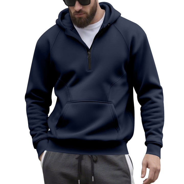 Men's hoodie with modern zipper and practical pockets Lisslune