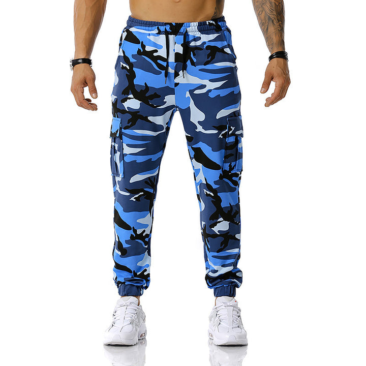 Men's Camouflage Cargo Pants with Elastic Waistband and Practical Side Pockets Lisslune