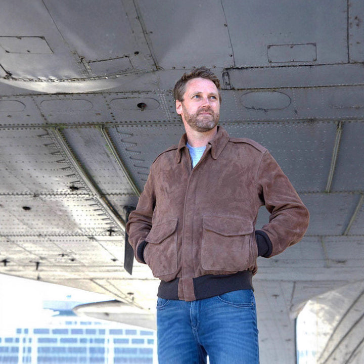 Men's suede jacket with high-quality craftsmanship and practical pockets Lisslune