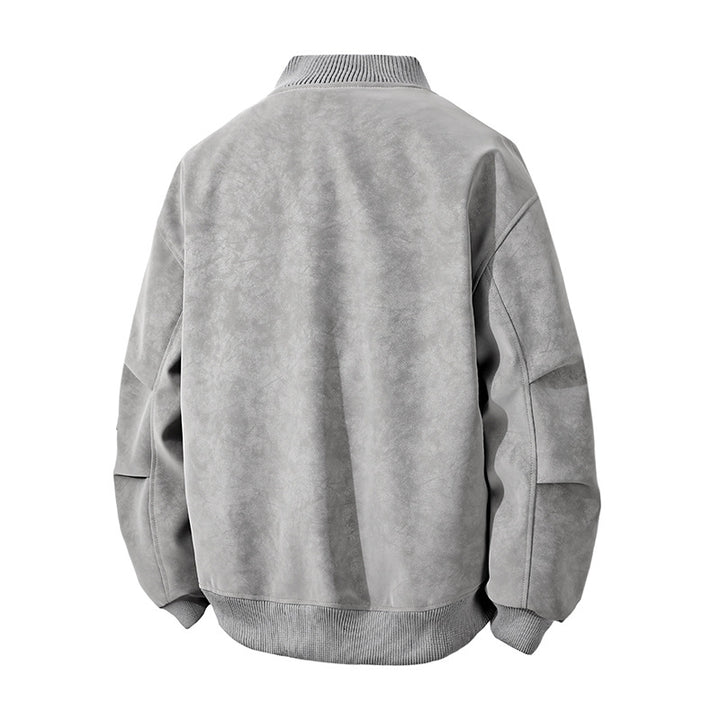 Men's Trendy Bomber Jacket in Vintage Look with Practical Zipper and Stylish Details Lisslune