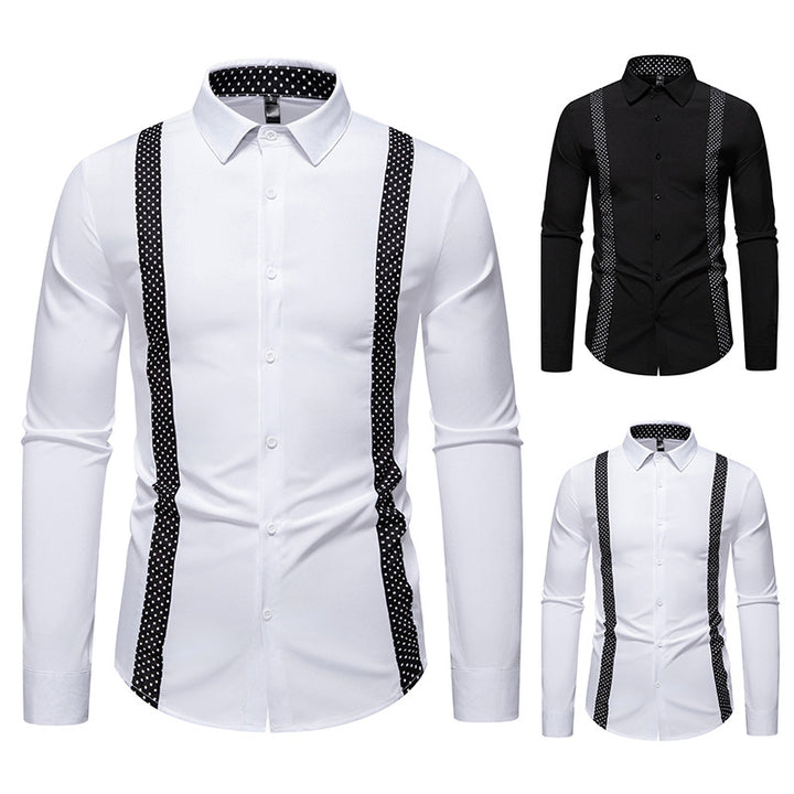 Men's business shirt with shoulder straps and modern design Lisslune