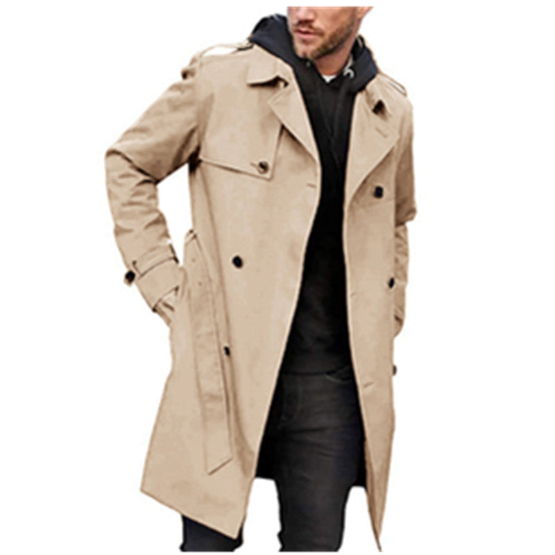 Men's stylish trench coat with practical side pockets and removable inner lining Lisslune