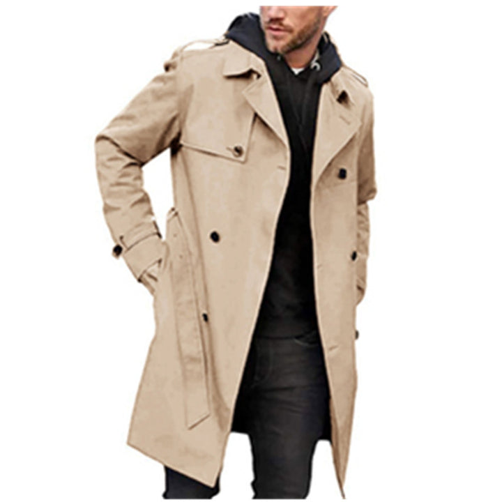 Men's stylish trench coat with practical side pockets and removable inner lining Lisslune