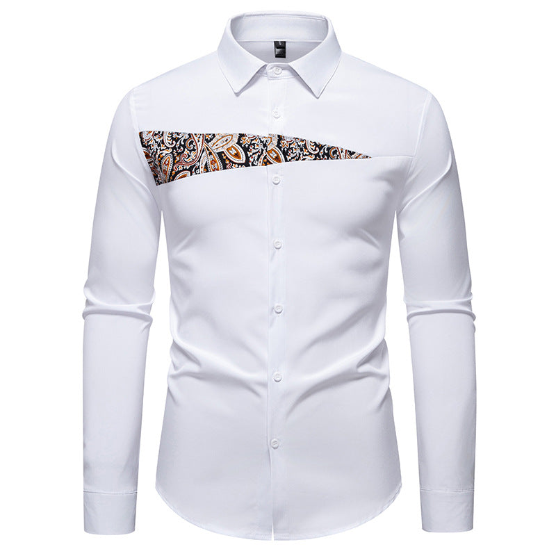 Men's Elegant Shirt with Unique Pattern and Modern Cut Lisslune